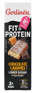 Gerlinéa Fit & Protein Chocolate Caramel Reep 81GR  Gerlinéa Fit & Protein Chocolate Caramel Reep 81GR
