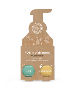 The green Lab Co. Navul Set Schuimende Shampoo Tabletten - Munt & Kamille 4ST The green Lab Co. Navul Set Schuimende Shampoo Tabletten - Munt & Kamille 4ST