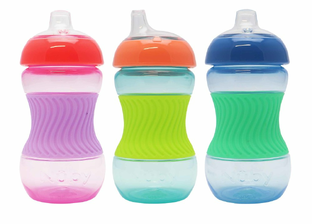 Nuby Mini easy grip drinkbeker met siliconen huls 1ST Nuby Mini easy grip drinkbeker met siliconen huls 1ST