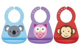 Nuby 3D Silicone Slabbetje met Dierendesigns 1ST Nuby 3D Silicone Slabbetje met Dierendesigns 1ST