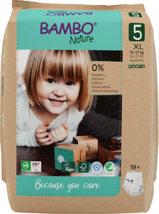 De Online Drogist Bambo Nature Luierbroekjes Maat 5 XL 19ST aanbieding