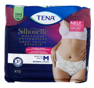 TENA Silhouette Underwear Low Waist White M Plus 12ST TENA Silhouette Underwear Low Waist White M Plus 12ST