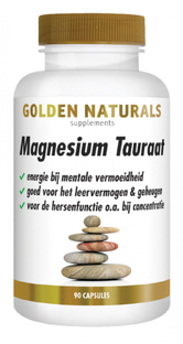 Golden Naturals Magnesium Tauraat Capsules 90VCP Golden Naturals Magnesium Tauraat Capsules 90VCP