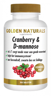 Golden Naturals Cranberry & D-Mannose Tabletten 300TB Golden Naturals Cranberry & D-Mannose Tabletten 300TB
