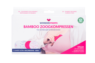 Wondermom Bamboe Zoogkompressen 8ST Wondermom Bamboe Zoogkompressen 8ST