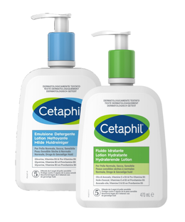 Cetaphil Milde Huidreiniger + Moisturizing Lotion 470ML Combi 2ST Cetaphil Milde Huidreiniger + Moisturizing Lotion 470ML Combi 2ST