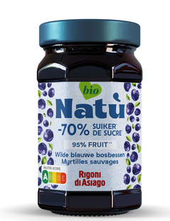 Natù Biologische Wilde Blauwe Bosbessenjam 240GR Natù Biologische Wilde Blauwe Bosbessenjam 240GR