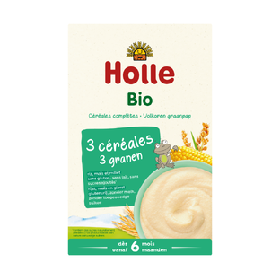 Holle Volkoren Graanpap 3 -Granen Bio 250GR Holle Volkoren Graanpap 3 -Granen Bio 250GR