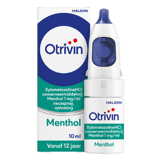 Otrivin Menthol Xylometazoline HCI 1 mg/ml Neusspray 10ML Otrivin Menthol Xylometazoline HCI 1 mg/ml Neusspray 10ML