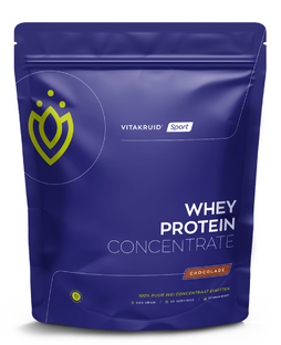 De Online Drogist Vitakruid Whey Protein Concentrate Chocolade Poeder 900GR aanbieding