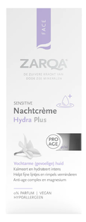 Zarqa Sensitive Nachtcrème Hydra Plus 0% Parfum 50ML Zarqa Sensitive Nachtcrème Hydra Plus 0% Parfum 50ML