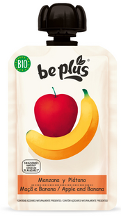 Be Plus Knijpfruit Apple & Banana 100GR Be Plus Knijpfruit Apple & Banana 100GR