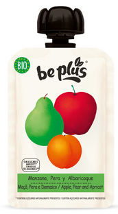 Be Plus Knijpfruit Apple Pear & Apricot 100GR Be Plus Knijpfruit Apple Pear & Apricot 100GR