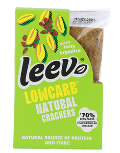 Leev Natural Lowcarb Crackers 80GR Leev Natural Lowcarb Crackers 80GR