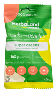 Herbaland Gummies Super Greens Appel en Perzik 40GR Herbaland Gummies Super Greens Appel en Perzik 40GR