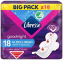 Libresse Goodnight Ultra Large With Wings Maandverband 18ST Libresse Goodnight Ultra Large With Wings Maandverband 18ST