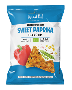 Madal Bal Baked Protein Chips Sweet Paprika Flavour 60GR Madal Bal Baked Protein Chips Sweet Paprika Flavour 60GR
