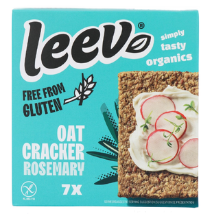 Leev Oat Cracker Rosemary 100GR Leev Oat Cracker Rosemary 100GR