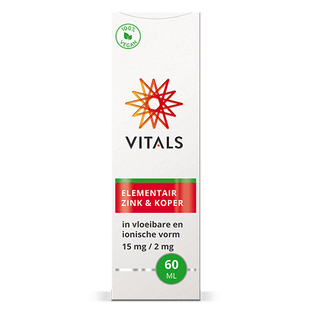 Vitals Elementair Zink Koper Druppels 60ML 