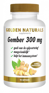 Golden Naturals Gember 300 mg Capsules 90VCP Golden Naturals Gember 300 mg Capsules 90VCP