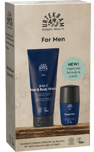 Urtekram For Men Hair & Body Wash - Cream Deo Giftset 1ST Urtekram For Men Hair & Body Wash - Cream Deo Giftset 1ST