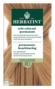 Herbatint Permanente Haarkleuring Licht Goud-Blond 8D 170ML 