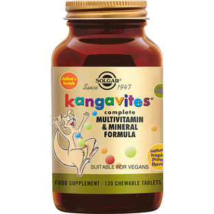 Solgar Kangavites™ Tropical Punch Multivitamine kauwtabletten voor Kinderen 120KTB Solgar Kangavites™ Tropical Punch Multivitamine kauwtabletten voor Kinderen 120KTB