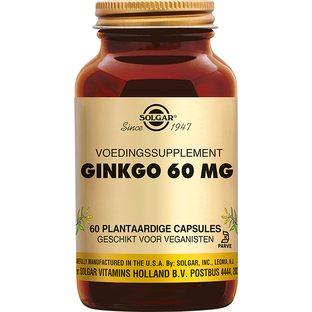 Solgar Ginkgo 60 mg Capsules 60VCP Solgar Ginkgo 60 mg Capsules 60VCP
