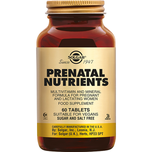 Solgar Prenatal Nutrients Multivitamine voor Zwangeren Tabletten 60TB  Solgar Prenatal Nutrients Multivitamine voor Zwangeren Tabletten 60TB