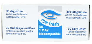 Eye Fresh -1.25 Zachte Daglenzen 30ST Eye Fresh -1.25 Zachte Daglenzen 30ST