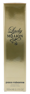 Paco Rabanne Lady Million Deodorant Spray 150ML Paco Rabanne Lady Million Deodorant Spray 150ML