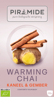 Piramide Warming Chai Kaneel & Gember Thee 20ZK Piramide Warming Chai Kaneel & Gember Thee 20ZK