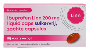 Linn Ibuprofen Liquid Caps 200mg Suikervrij 20ST Linn Ibuprofen Liquid Caps 200mg Suikervrij 20ST
