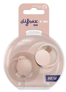 Difrax LOVI Prime Pacifier 6-18 Months - Nude/Blush 2ST Difrax LOVI Prime Pacifier 6-18 Months - Nude/Blush 2ST