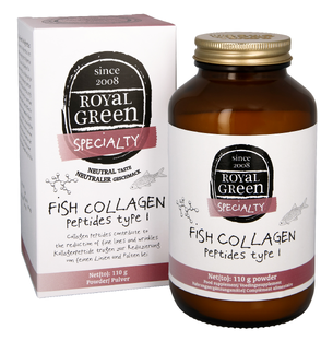 De Online Drogist Royal Green Fish Collagen Peptide Type 1 Poeder 110GR aanbieding
