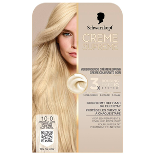 Schwarzkopf Creme Supreme Crèmekleuring 10-0 Natuurlijk Ultra Lichtblond 1ST Schwarzkopf Creme Supreme Crèmekleuring 10-0 Natuurlijk Ultra Lichtblond 1ST