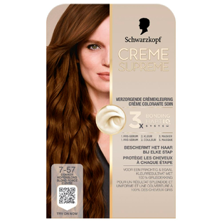 Schwarzkopf Creme Supreme Crèmekleuring 7-57 Donker Koperblond 1ST Schwarzkopf Creme Supreme Crèmekleuring 7-57 Donker Koperblond 1ST