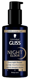 Schwarzkopf Gliss Night Elixer Overnight Repair 3 100ML Schwarzkopf Gliss Night Elixer Overnight Repair 3 100ML