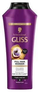 De Online Drogist Schwarzkopf Gliss Full Hair Wonder Fullness Shampoo Silicon Free 2 250ML aanbieding
