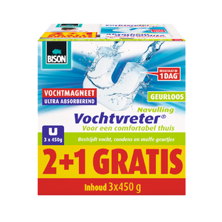 Bison Vochtvreter Vochtmagneet Navulling 3ST Bison Vochtvreter Vochtmagneet Navulling 3ST