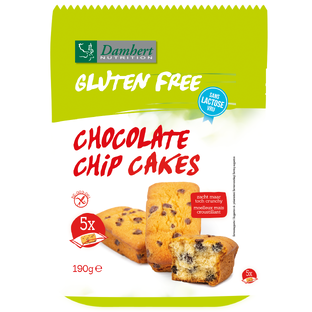 Damhert Gluten Free Lactose Free  Choco Chip Cakes 190GR 