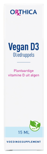 Orthica D3 Vegan Oliedruppels 15ML Orthica D3 Vegan Oliedruppels 15ML