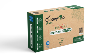 Gloovy Eco Recyclebare Handschoenen Blauw M 100ST Gloovy Eco Recyclebare Handschoenen Blauw M 100ST