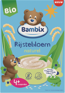 Bambix Bio Rijstebloem Naturel Pap 4+ 180GR Bambix Bio Rijstebloem Naturel Pap 4+ 180GR