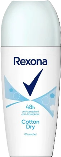 Rexona 48H Anti-Transpirant Cotton Dry Deoroller 0% Alcohol 50ML Rexona 48H Anti-Transpirant Cotton Dry Deoroller 0% Alcohol 50ML