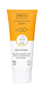 Incia 100% Natural Sunscreen Cream Baby SPF50+ 50ML Incia 100% Natural Sunscreen Cream Baby SPF50+ 50ML