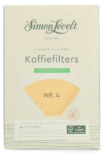 Simon Levelt Premium Quality Koffiefilters NR.4 40ST Simon Levelt Premium Quality Koffiefilters NR.4 40ST