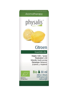 Physalis Aromatherapy Citroen Essentiele Olie Bio 30ML Physalis Aromatherapy Citroen Essentiele Olie Bio 30ML