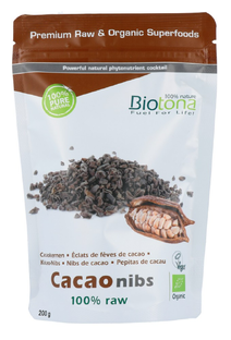Biotona Cacao Nibs 100% Raw 200GR Biotona Cacao Nibs 100% Raw 200GR