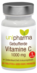 Unipharma Gebufferde Vitamine C 1000mg Tabletten 60TB Unipharma Gebufferde Vitamine C 1000mg Tabletten 60TB